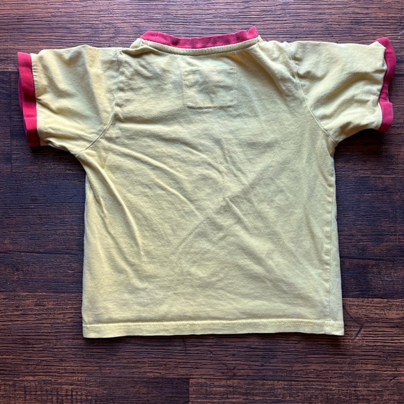 Boy's Beach Patrol T-Shirt Yellow Spell-Out 4 Aussie Between Flags Ringer Oz - Picture 9 of 12